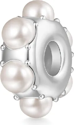 Produktbild von Gnoce Charm Stopper mit Perlen IJC013 Silber