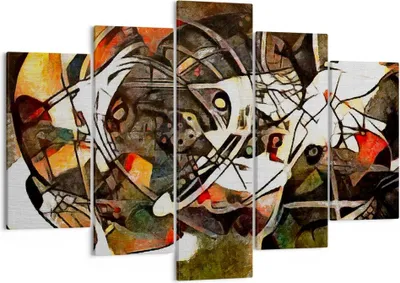 Produktbild von Bild auf Leinwand - Leinwandbild - Abstraktion modern - 150x100cm - Wand Bild - Wanddeko - Leinwanddruck - Bilder - Kunstdruck - Wanddekoration - Leinwand bilder - Wandkunst - EA150x100-3452
