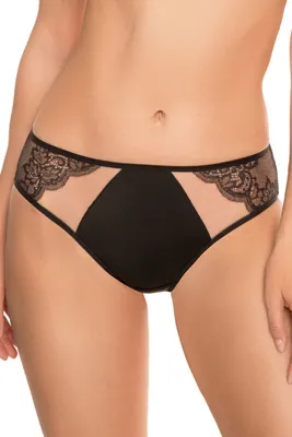 Produktbild von Vivisence dame slip 1044 unterhose netz spitze unterwäsche dessous, schwarz, s