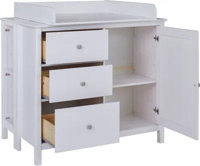 Produktbild von Inter Link Chilly Home Aufsatz Wickeltisch Massivholz Kiefer weiß