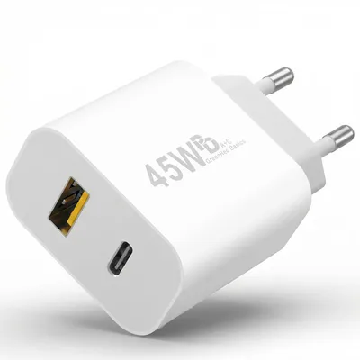 Produktbild von 45W USB-C & USB-A Schnellladegerät mit GaN-Technologie | Dual-Port Netzteil für Handy, iPhone, Samsung, iPad| Charger Stecker Schnellladestecker, KI-generiertes Bild