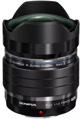 Image de Objectif Olympus 8mm f1,8 ED M.Zuiko PRO Fisheye noir