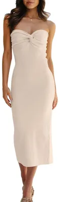 Immagine prodotto di LILLUSORY: Abiti midi in maglia, stile Y2K, scollatura profonda, perfetti per feste e cocktail, collezione primavera 2023. (Moda donna)