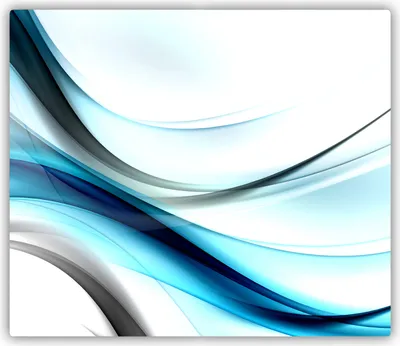 Produktbild von Tulup Glas Herdabdeckplatte Glaskeramikkochfeld-Abdeckung Spritzschutz Glasabdeckplatte Kochplattenabdeckung und Schneidebrett - Einteilig - 60x52 cm Wellen Abstrakt