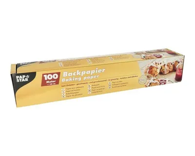 Produktbild von 6x PAPSTAR Backpapier Großverbraucherrolle 100 m x 38 cm braun in Faltschachtel