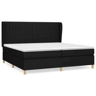 Obrázek produktu pro vidaXL Postel Boxspring s matrací černá 200x200 cm Látka