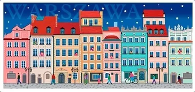 Zdjęcie produktu dla Magnes na lodówkę I love Poland Warszawa