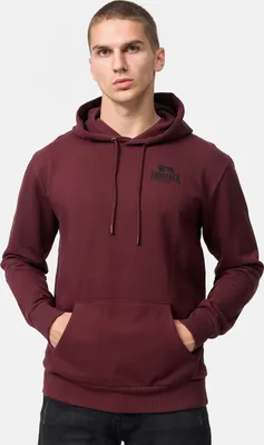 Produktbild von Herren Kapuzensweatshirt normale Passform TALMINE Oxblood/Black S Lonsdale