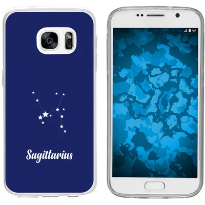 Produktbild von PhoneNatic Case kompatibel mit Samsung Galaxy S7 Silikon-Hülle SternzeichenSagittarius M5