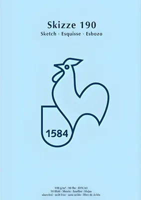 Produktbild von Hahnemühle Skizzenblock - A3, 190 g/qm, 50 Blatt