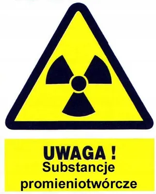 Zdjęcie produktu dla ZOO-9 - UWAGA substancje promieniotwórcze - ZNAK