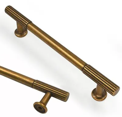 Productafbeelding van Famanu Meubelgreepset - Antiek messing - 128 mm