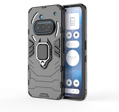 Produktbild von Für Nothing Phone 3a TPU / PC Design Magnet Ring Halter Schutz Hülle Schwarz
