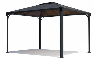 Image de Gazébo tonnelle 10.6m² gris anthracite - Palram - 705231 - martinique 3600