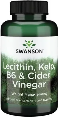 Obrázok produktu pre Lecitín, Kelp, B6 a apfelessig 240 tabliet Swanson Health Products