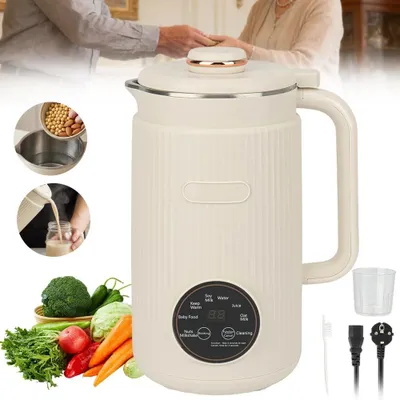 Produktbild von Elektrischer Sojadrinkbereiter 1,2 l mit Heizfunktion, 800 W, 12 Edelstahlklingen und LED-Display