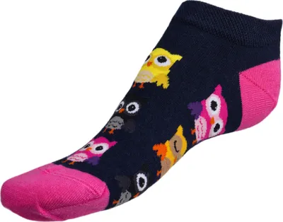 Produktbild von Niedrige Socken Eule - 35-38 - Blau, Rosa