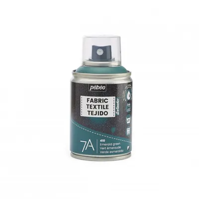 Produktbild von Pebeo 7A Aerosol Textilfarbe auf Wasserbasis, 100 ml, Smaragdgrün