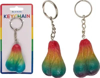 Produktbild von OOTB Metall-Schlüsselanhänger Regenbogen-Testikel