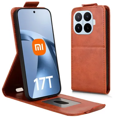 Produktbild von Handy Hülle Klapphülle Kunstleder Für Xiaomi 17T Flipcase mit Kartenfach Braun