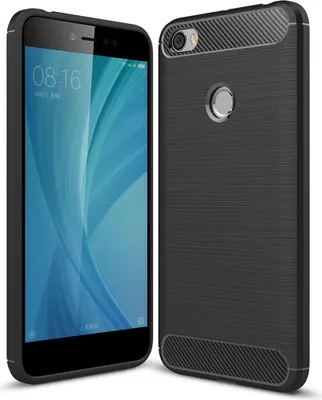 Immagine prodotto di Custodia in TPU per Xiaomi Redmi Note 5A, effetto fibra di carbonio, finitura spazzolata, colore nero