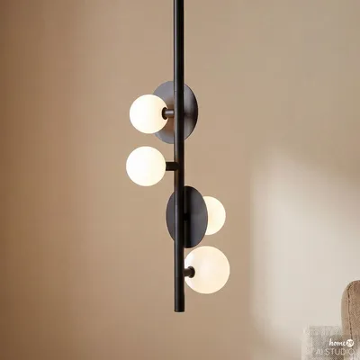 Produktbild von home24 Deckenleuchte - Eisen / Opalglas