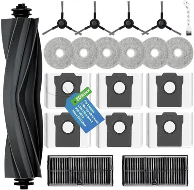 Produktbild von Zubehör für Dreame L10s Ultra Gen 2/L10s Pro Ultra Heat//Mova E30 UltraL40 Ultra AE/X30 Ultra \u2013 1 Hauptbürste, 6 Staubbeutel, 6 Wischtücher, 2 HEPA-Filter, 4 Seitenbürsten & 1 Reinigungsbürste