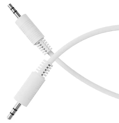 Immagine prodotto di Cavo audio, connettore jack da 3,5 mm a connettore jack da 3,5 mm, lunghezza 5,00 metri, colore bianco