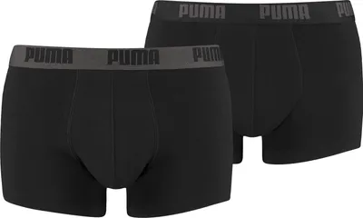 Produktbild von 2er Pack PUMA Basic Trunk Boxershorts black / black S