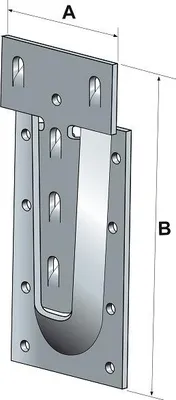 Produktbild von SIMPSON Stahl-Schwalbenschwanzbügel - A65xB130xC12 - St.3 mm - ETSN130