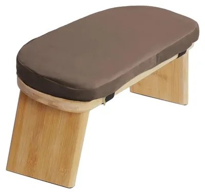 Imagen del producto de Cojín para meditación, acolchado cómodo, diseño antideslizante, color marrón