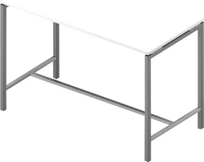 Produktbild von Quadrifoglio Stehtisch Creo weiß rechteckig, 4-Fuß-Gestell alu, 160,0 x 80,0 x 107,0 cm