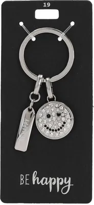 Produktbild von Depesche Glamour Schlüsselanhänger silberfarben mit Glitzersteinen