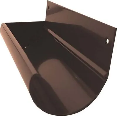 Produktbild von Renoplast Aluminium Dachrinnensystem R50, Rinnenenden Links + Rechts, Braun