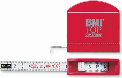 Immagine prodotto di BMI Taschenbandmaß Top mit Innenmessung, Länge 3 m, weisslackiertes Band, robust