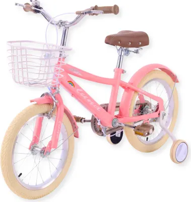 Produktbild von Buxibo - Kinderfahrrad für Mädchen - Luna - 16 Zoll - Rosa