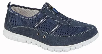 Obrázok produktu pre Dámska semišová/textilná obuv Boulevard DF1582 (8 UK/41 EU) (Navy blue)