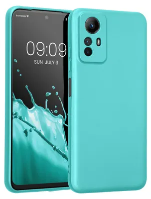 Produktbild von kwmobile Handyhülle für Xiaomi Redmi Note 12S Hülle - weiche Silikon Case metallisch schimmernd - Schutzhülle Cover - Metallic Mintgrün