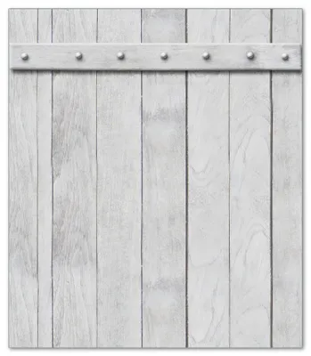Produktbild von Wallario Herdabdeckplatte aus Glas, Größe 52 x 60 cm 1-teilig, Motiv Graue Holztür