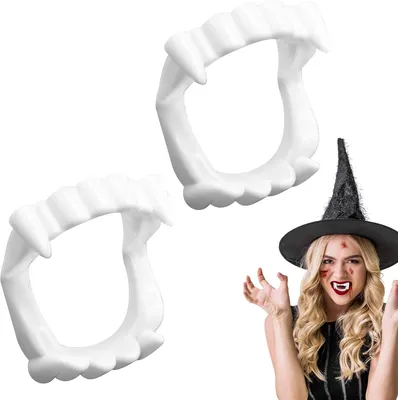 Obrázok produktu pre Vampírie zuby - Vampírie zuby pre deti - Súdržné vampírie zuby - Halloween - Pre deti aj dospelých - Karneval
