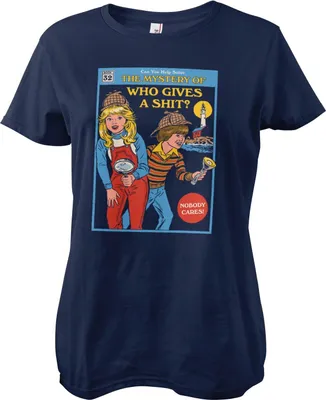 Produktbild von The Mystery Of Who Gives A Sh*t Girly Tee - XX-Large - Navy