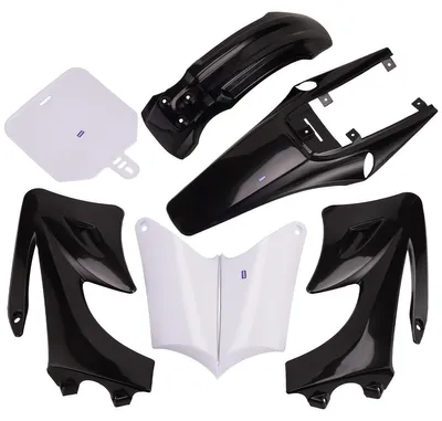 Produktbild von Verkleidungs SET Schwarz Typ 2 Dirt Bike Pit Bike HMParts
