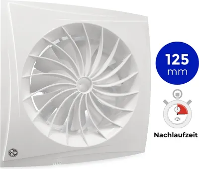 Produktbild von Blauberg Badlüfter - Weiß - Ø 125 mm - Geräuscharm