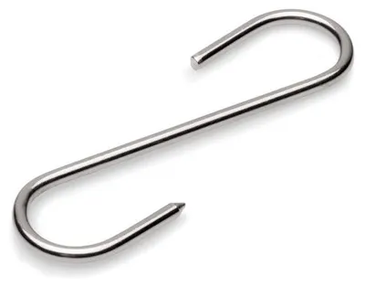 Produktbild von 48x Fleischhaken Set, 14 cm, Chromnickelstahl