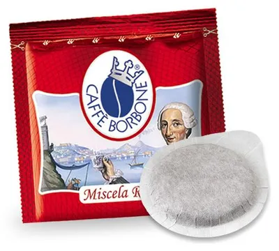 Immagine prodotto di Caffè Borbone Miscela Rossa, capsule compatibili ESE 44mm, confezione da 50 pezzi, peso netto per capsula: 7,2 g