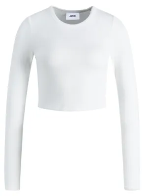Imagen del producto de JACK & JONES, camiseta de mujer, modelo Jjxx Jxfeline Ls Rib Tee Noos, color blanco brillante, talla L (UE)