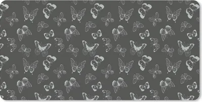 Produktbild von MuchoWow® Schreibtischunterlage Schmetterlinge - Retro - Design 80x40 cm - XXL Mauspad - Gaming Mauspad