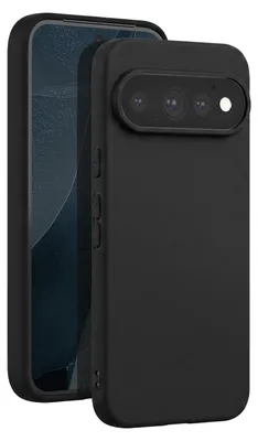Image de Coque en silicone résistante aux chocs, oléophobe, pour Pixel 11 Pro, noire