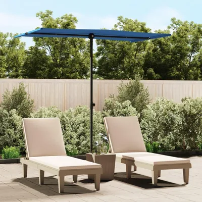 Image de Vidaxl -Parasol avec Aluminiumpol 180x110 cm Azure Blau