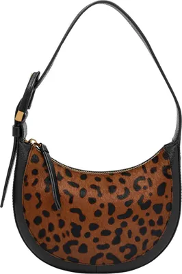 Produktbild von FOSSIL Schultertasche Harwell Crescent Bag Leopard hellbraun